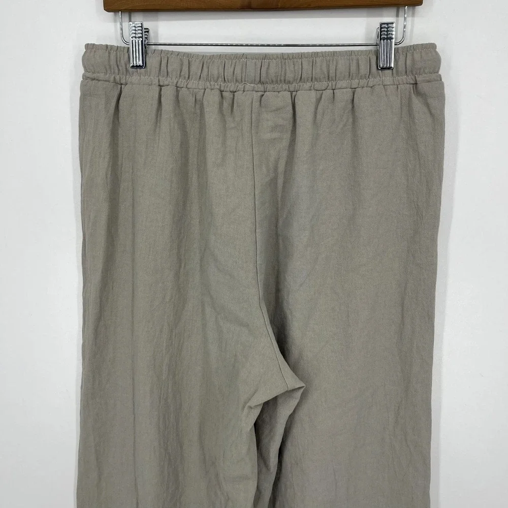 Ouku Pants Men's Size L Gray Cotton Straight Leg 100% Cotton‎ Relaxed New NWT